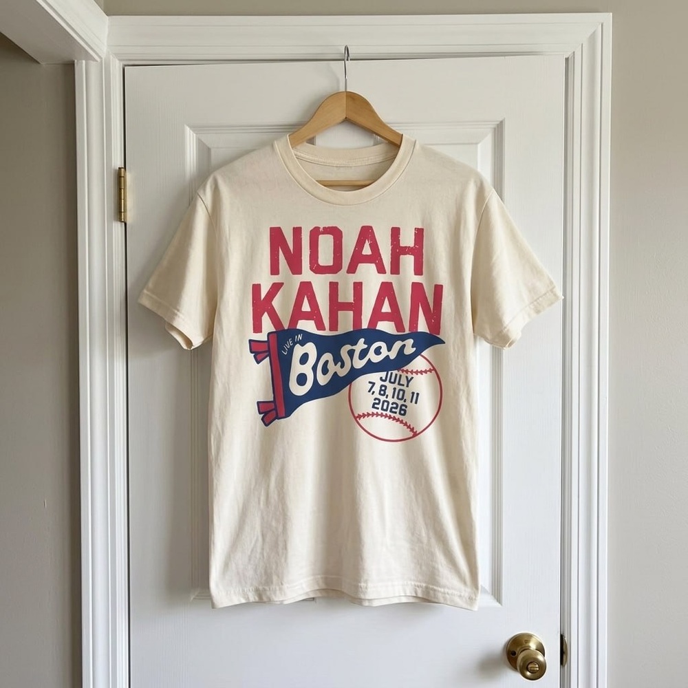 Noah Kahan Exclusive Fenway Park 2026 T-Shirt off white